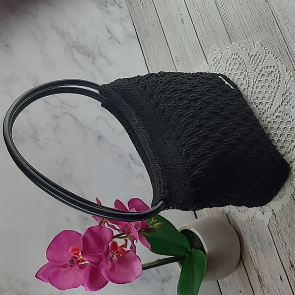 MINICCI BLACK CROCHET HANDBAG - Picture 2 of 14